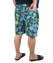Short Estampado Tactel Elastano P M G GG Bermuda Flor Céu